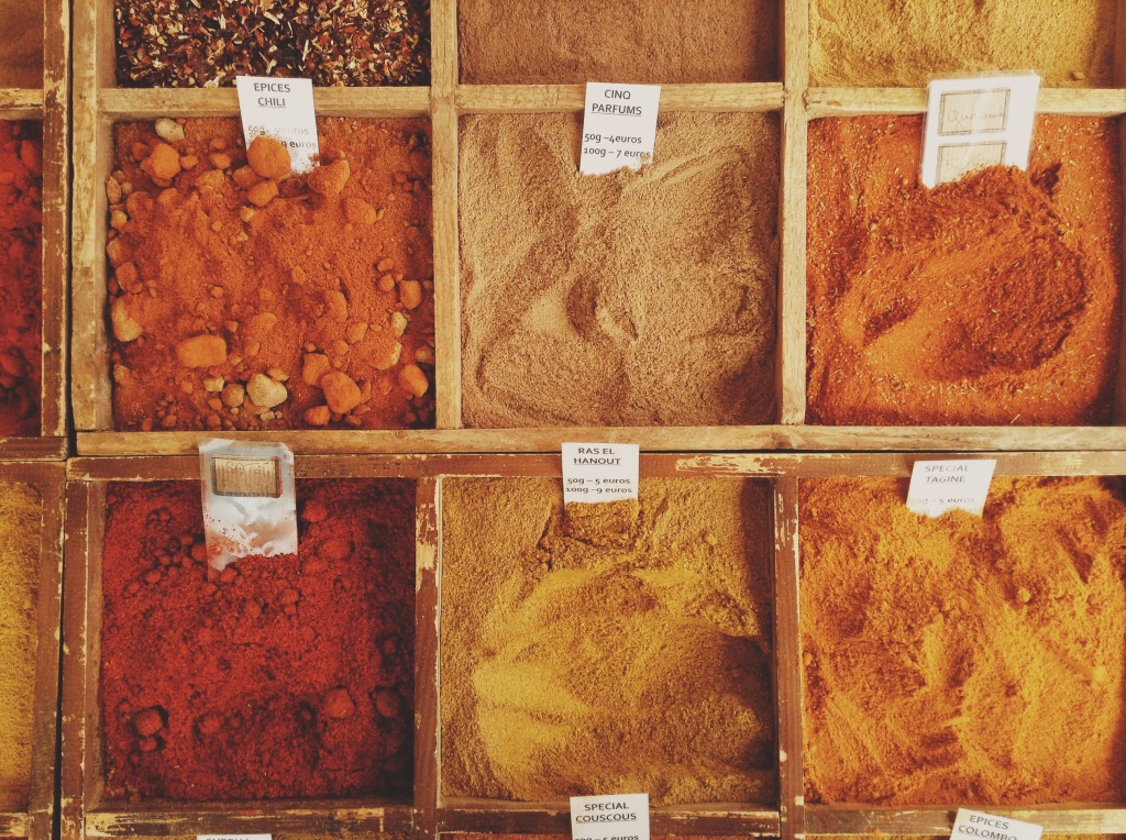 Colorful spices at the Market
